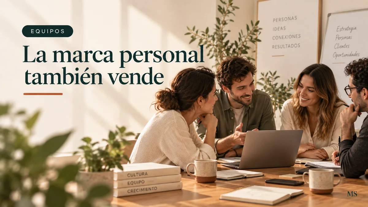 Equipo comercial trabajando la marca personal