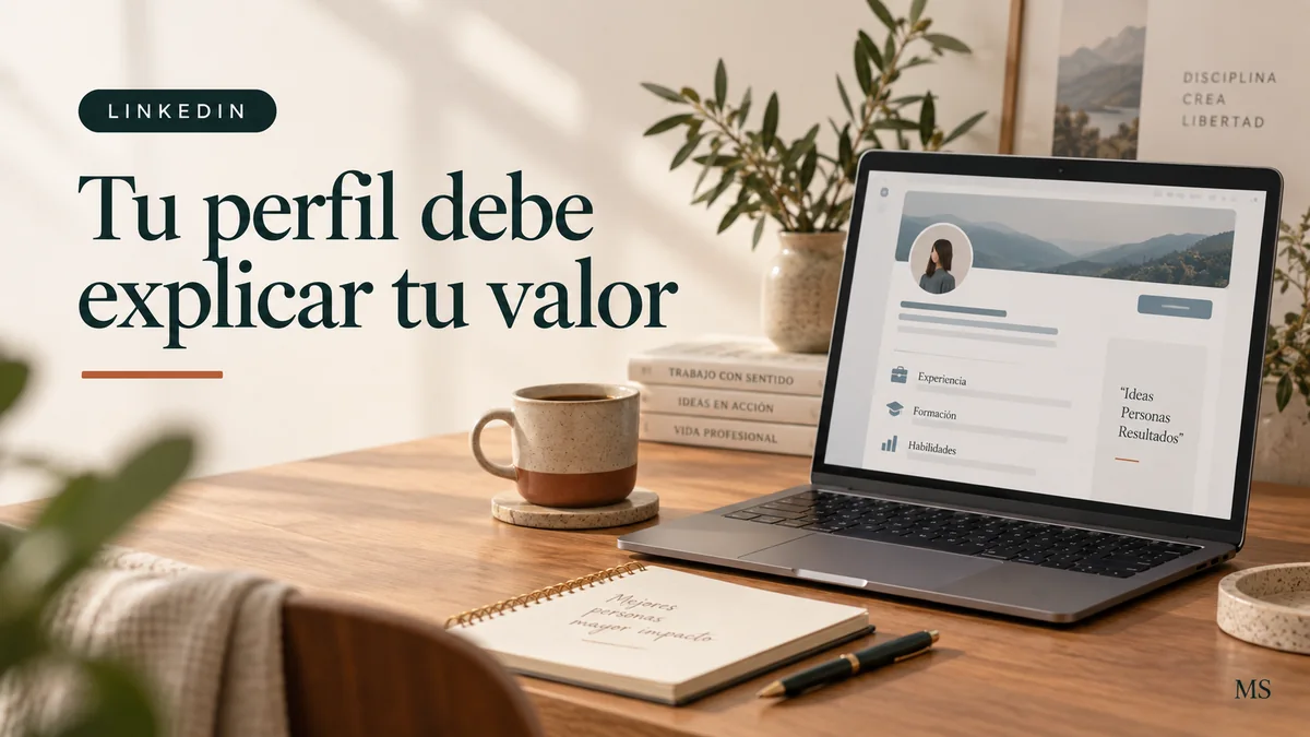 Perfil de LinkedIn que explica el valor profesional